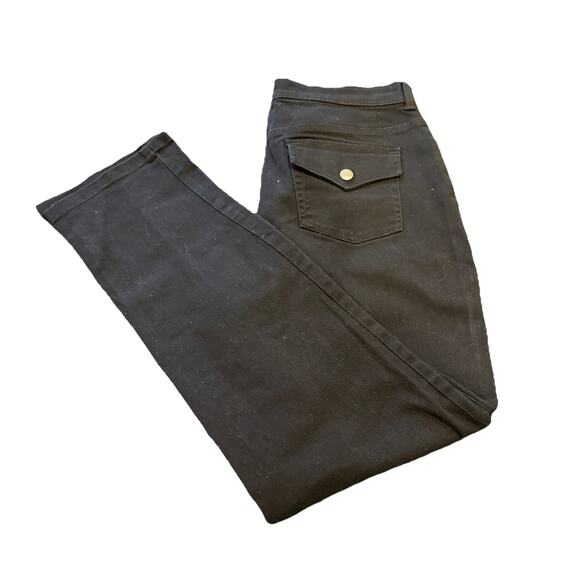 Gloria Vanderbilt-Amanda Jeans Womens with Back Pkt Flaps-Size 12 Average-Black - Picture 11 of 13